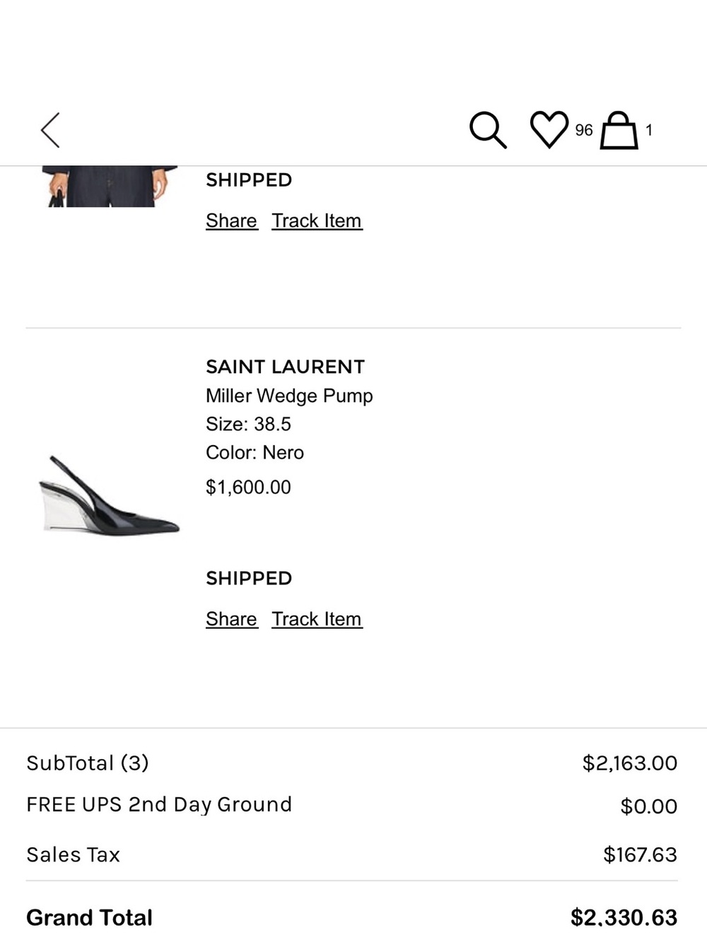 Saint Laurent Miller Wedge Pump in Nero - Picture 9 of 9